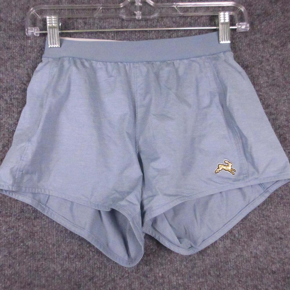 Tracksmith Shorts Womens XS Blue 3" Running Athletic Lined Zip Pocket Mesh